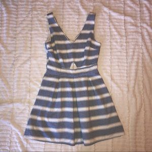 Nordstrom Striped Keyhole Cutout Dress